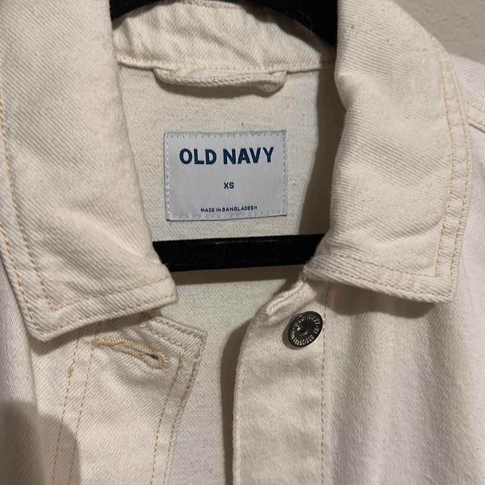 Oversized off white jean jacket - Picture 3 of 3